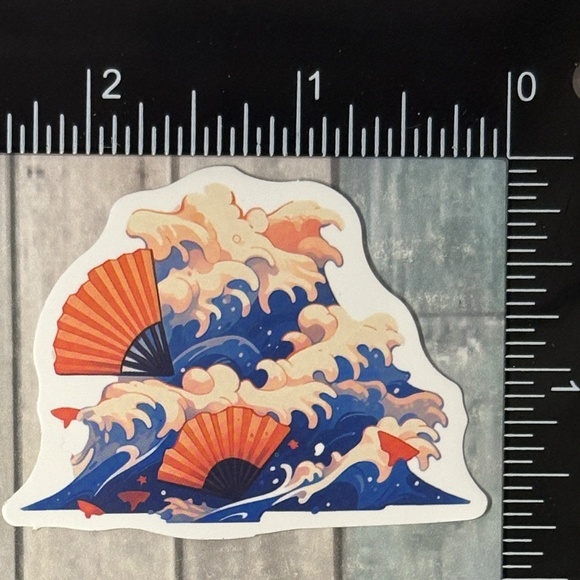 ๐10/$10๐ Japanese-Style Fan Reusable Waterproof Vinyl Sticker Decal - Picture 1 of 1